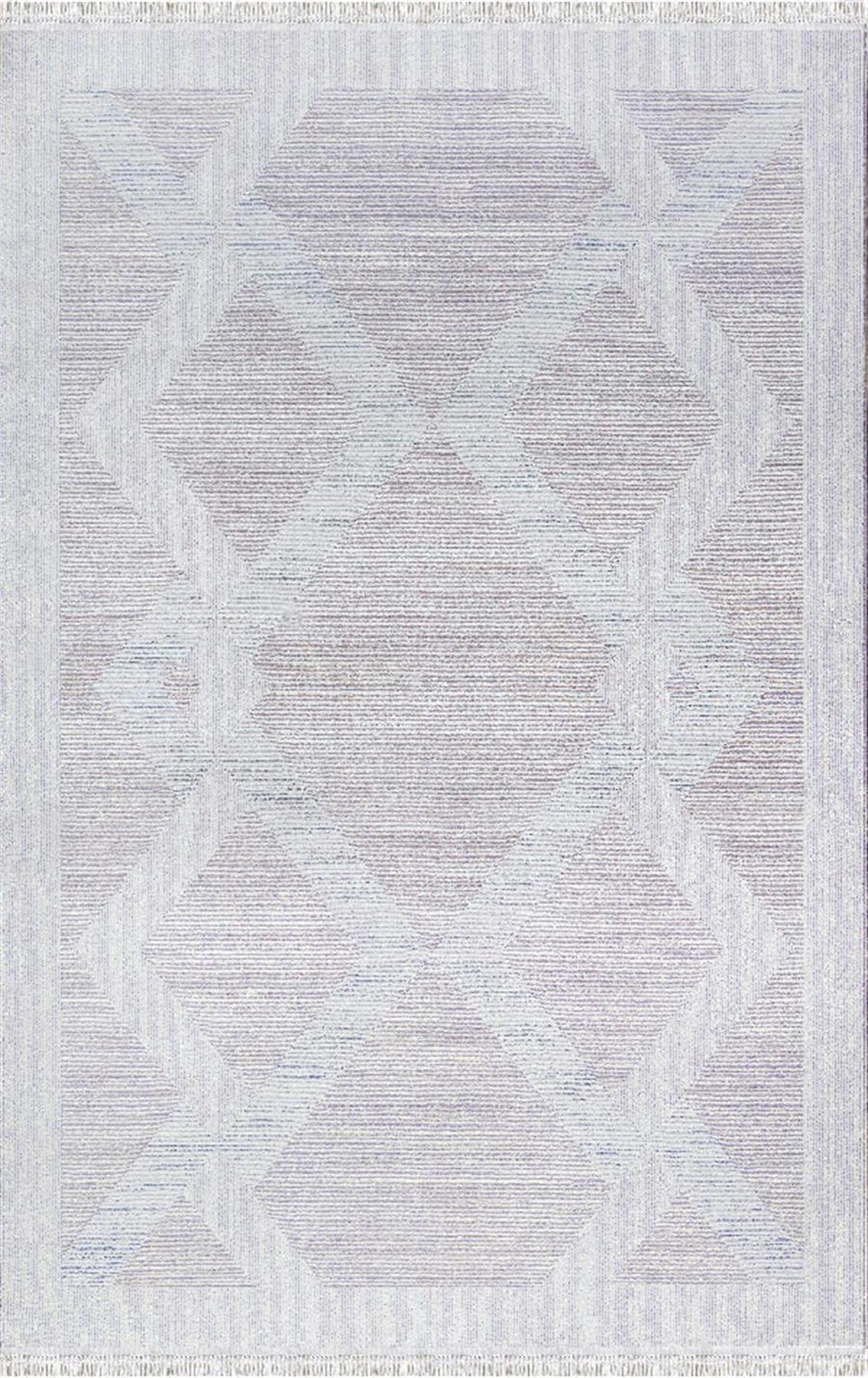 Merinos Rodin 60896 Gri 8 mm Akrilik Toz Tutmaz Yıkanabilir Kalın Kaymaz Dikdörtgen Makine Dokuma Salon Halısı 140x400 cm