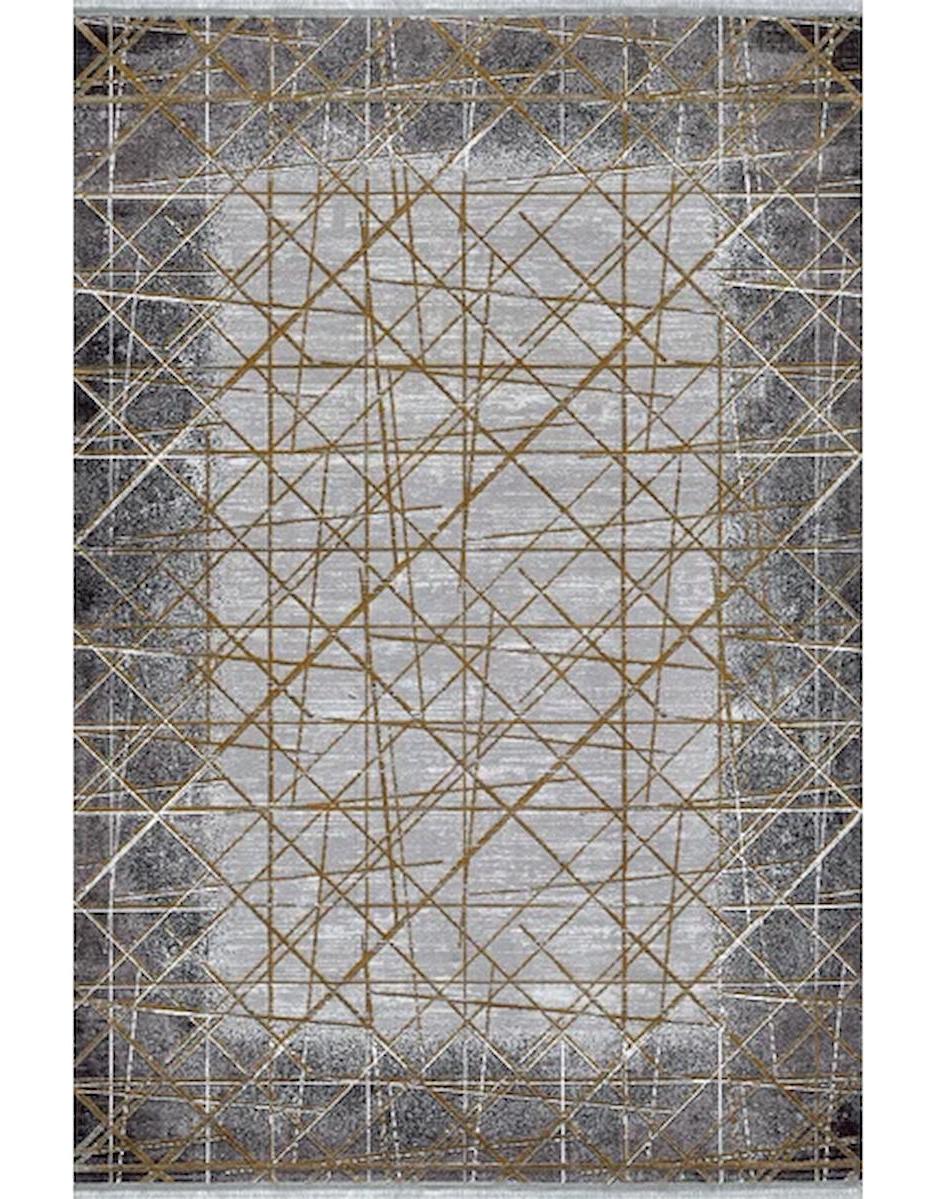 Royal Halı Elite QE05B Krem 7 mm Viskon Toz Tutmaz Yıkanabilir Kalın Kaymaz Lateks Taban Dikdörtgen Makine Dokuma Salon Halısı 120x400 cm