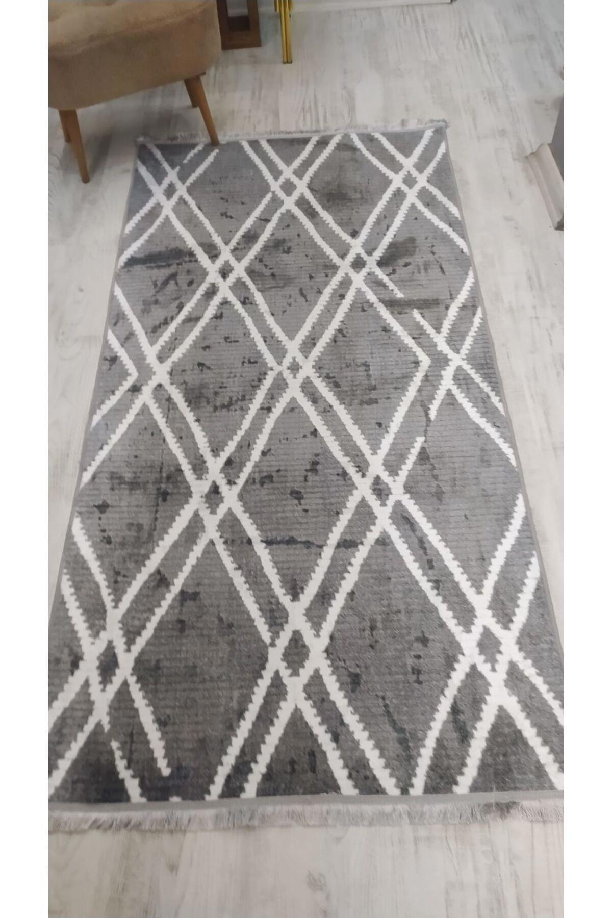 Doruklar Home Collection Çok Renkli 0.7 mm Yıkanabilir Kaymaz Taban Geometrik Dikdörtgen Makine Dokuma Halı 120x180 cm