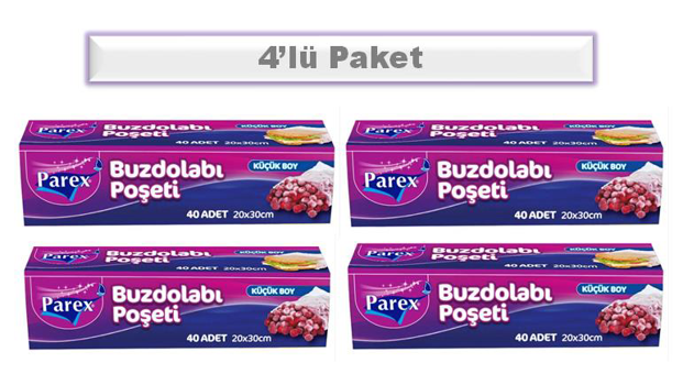 Parex Küçük 20x30 Buz Dolabı Poşeti 4x40 Adet