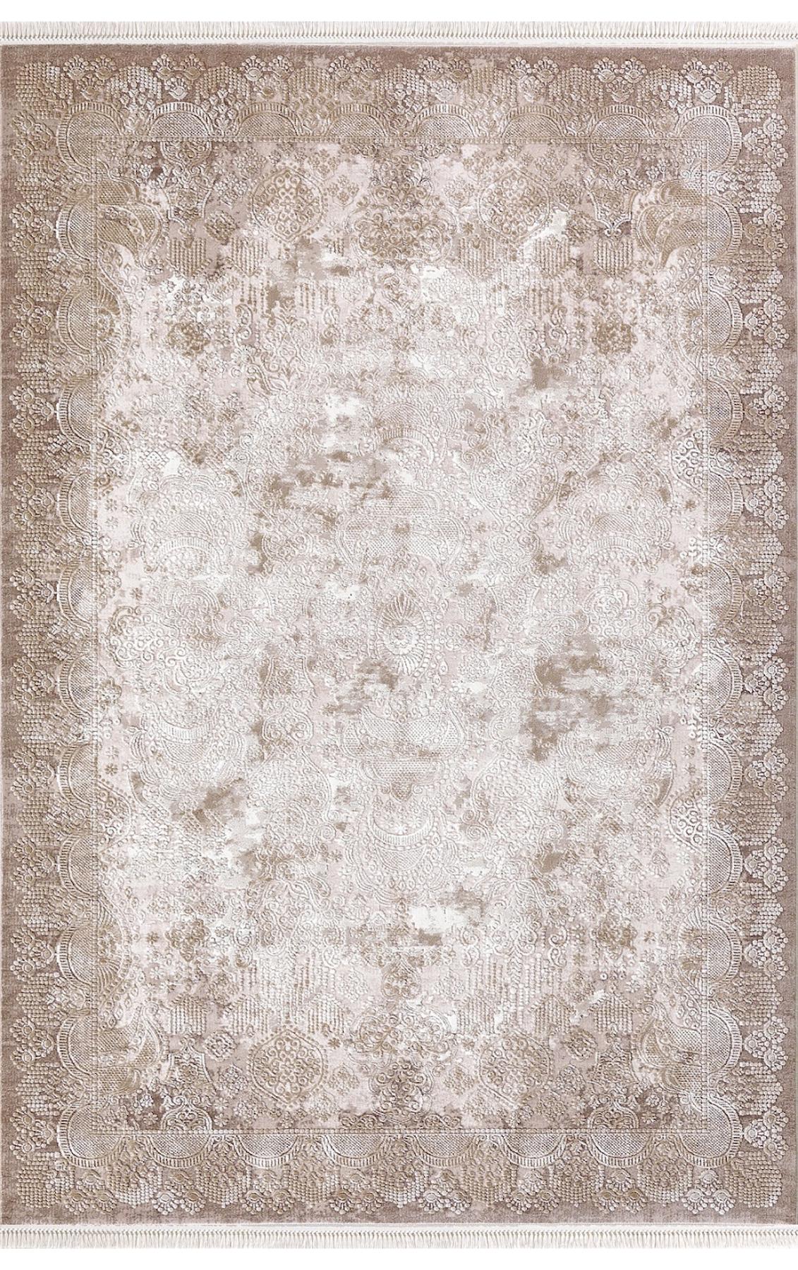 Dinarsu Arora 31885 Gri 11 mm Akrilik Yıkanabilir Kalın Kaymaz Taban Dikdörtgen Makine Dokuma Salon Halısı 80x120 cm