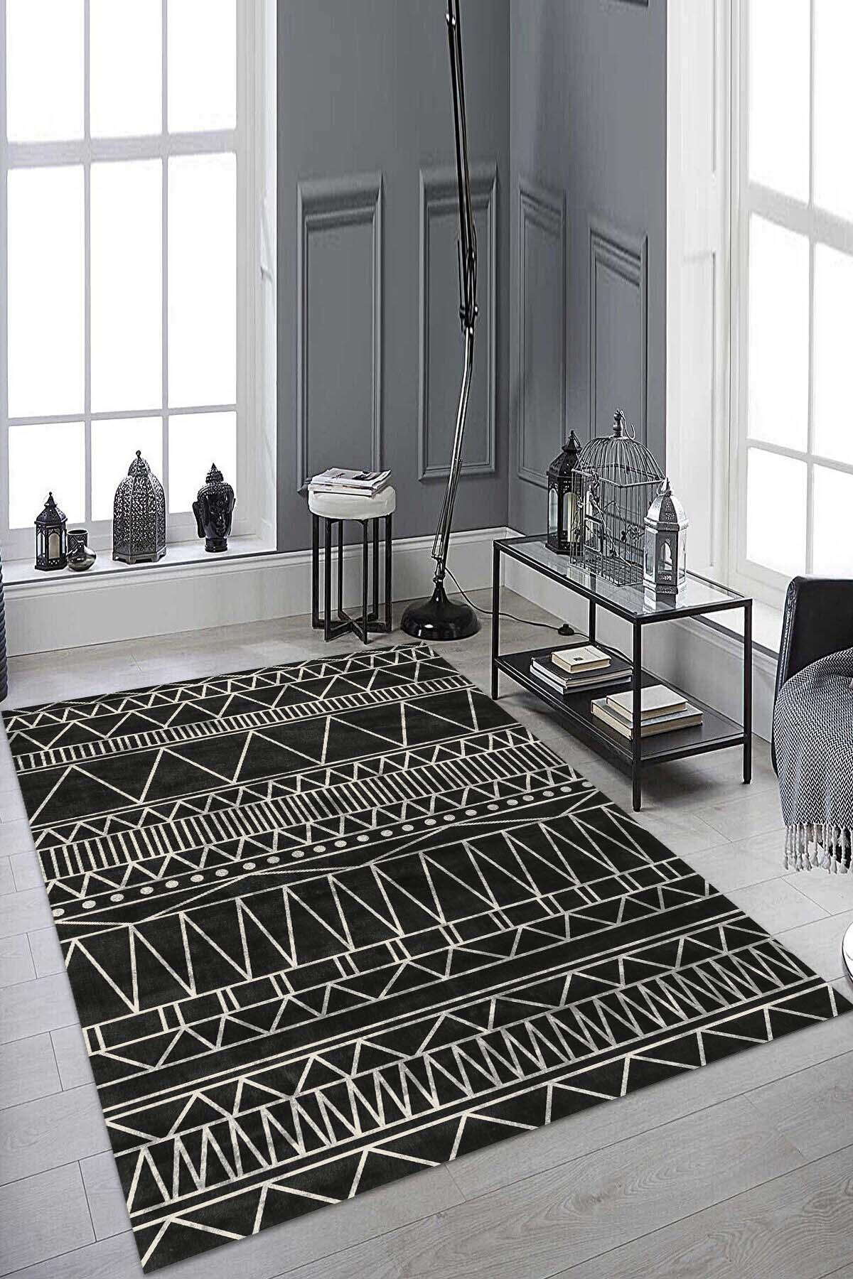 İlyaki Home Aubrey Krem 0.5 mm Pamuk Yıkanabilir İnce Kaymaz Jüt Taban Dikdörtgen Makine Dokuma Salon Halısı 180x280 cm