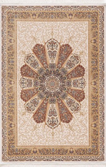Kreasyon Halı 05213A Çok Renkli Akrilik Yıkanabilir İnce Kaymaz Jüt Taban Dikdörtgen Makine Dokuma Salon Halısı 60x100 cm