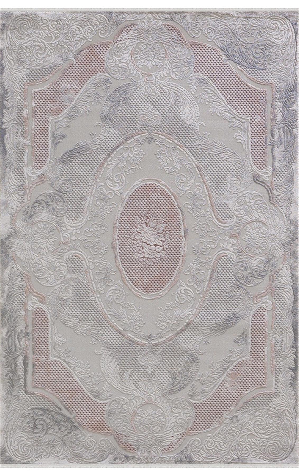 Dinarsu Hayal 34937 Gri 10 mm Yün Silinebilir Yıkanabilir Orta Kaymaz Dikdörtgen Makine Dokuma Oturma Odası Halısı 100x150 cm