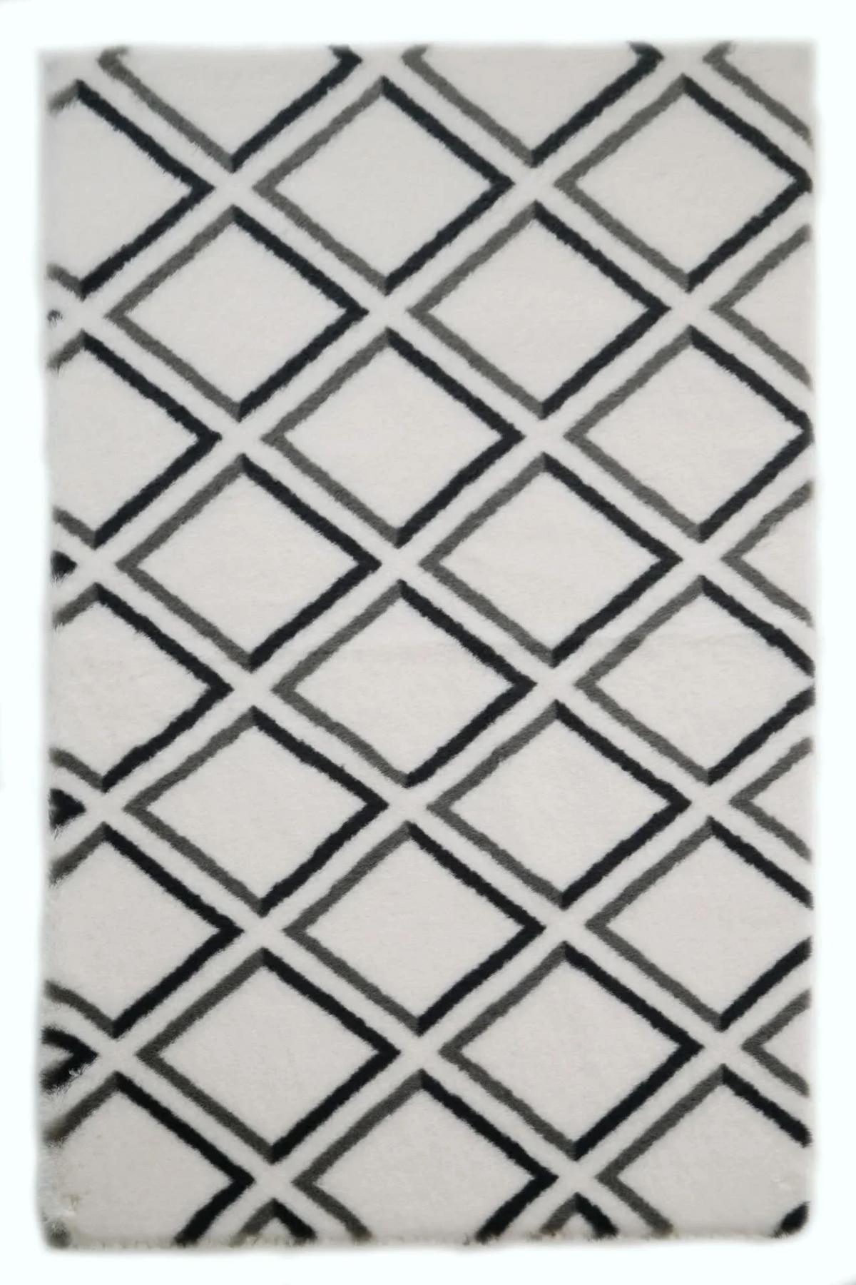 Prizma Home Marble Krem Pamuk Antibakteriyel Yıkanabilir Kalın Kaymaz Taban Dikdörtgen Makine Dokuma Yatak Odası Halısı 100x300 cm
