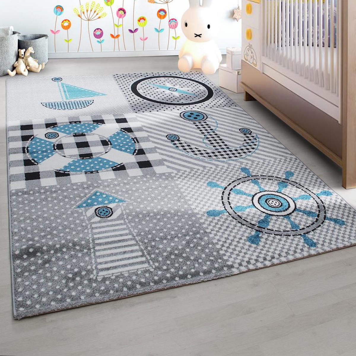 Red Halı Gri 11 mm Polipropilen Antialerjenik Yıkanabilir Orta Kaymaz Jüt Taban Geometrik Dikdörtgen Makine Dokuma Çocuk Odası Halısı 200x300 cm