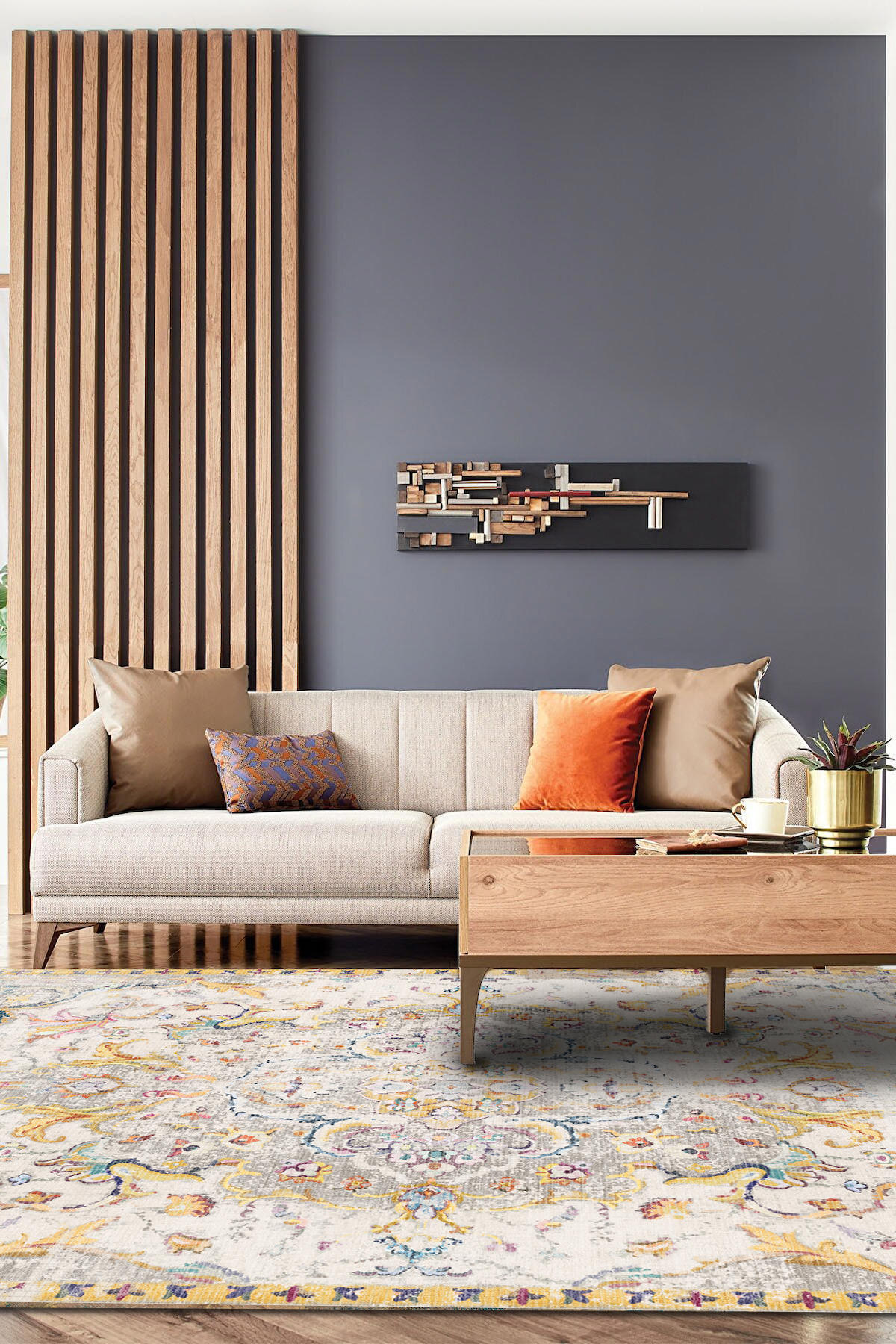 İlyaki Home Kaela Krem 0.5 mm Pamuk Antibakteriyel Yıkanabilir İnce Kaymaz Pamuk Taban Dikdörtgen Makine Dokuma Salon Halısı 80x300 cm