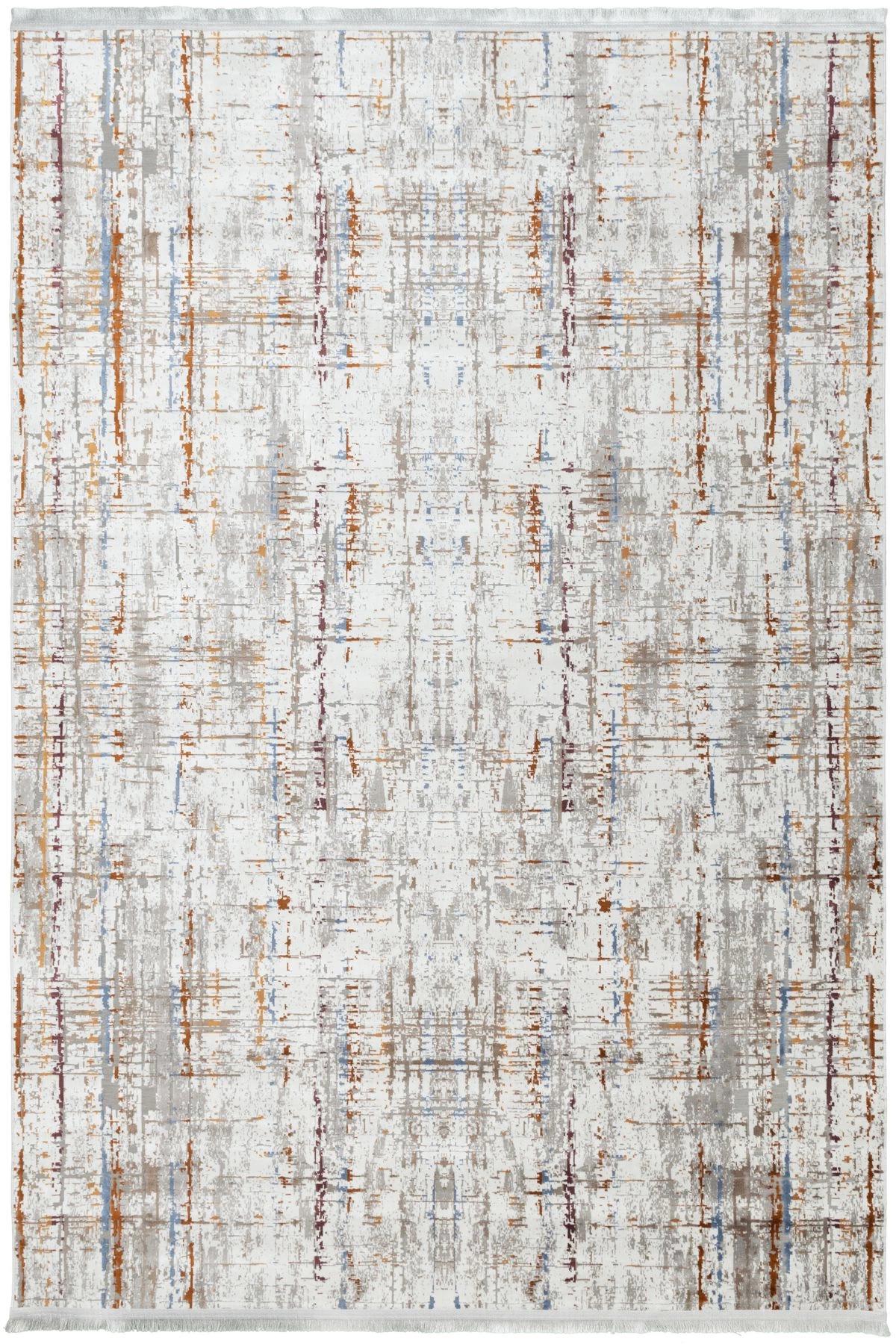 Cotyora Home NB04 Gri 4 mm Viskon Yıkanabilir İnce Dikdörtgen Makine Dokuma Salon Halısı 80x120 cm