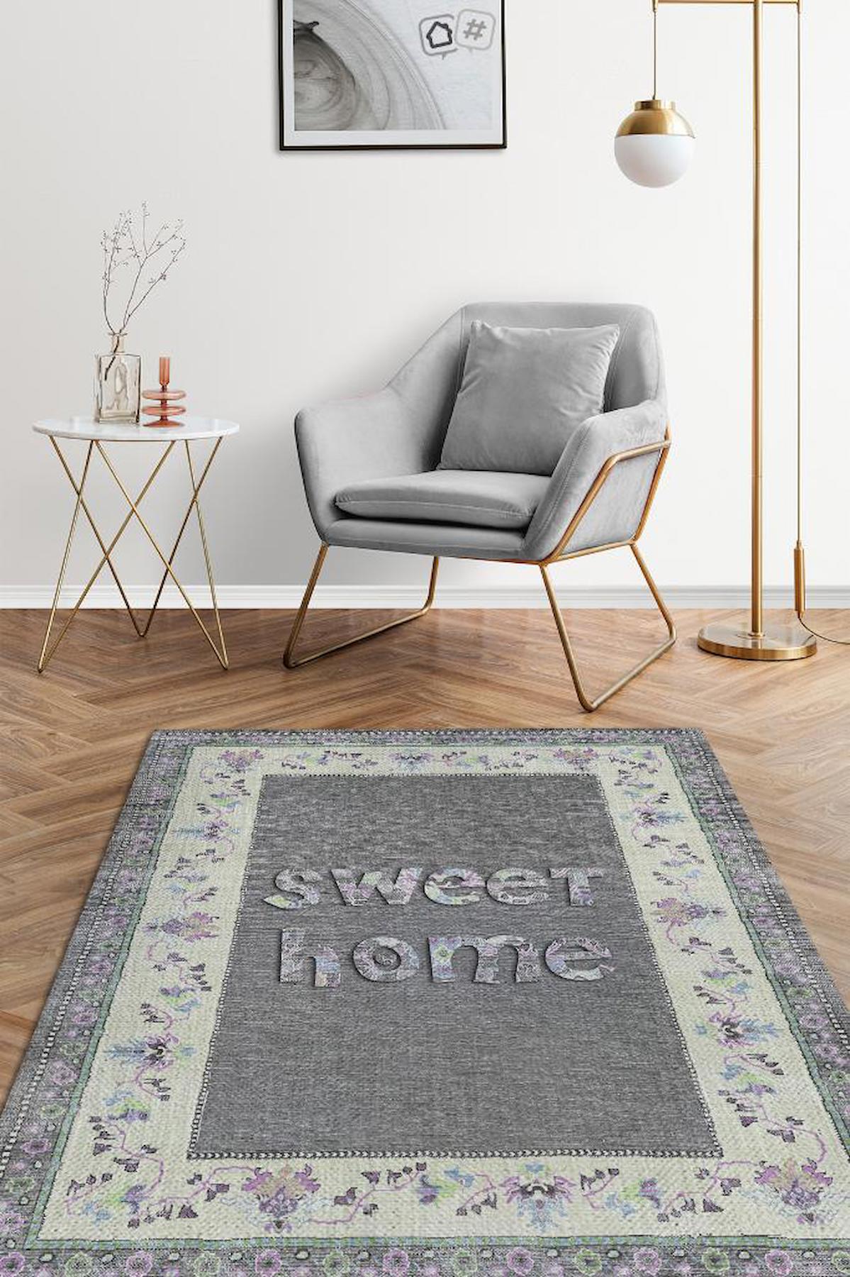 Homshtag Tatlı Evim Krem 4 mm Pamuk Antistatik Yıkanabilir İnce Kaymaz Dikdörtgen Makine Dokuma Salon Halısı 100x300 cm