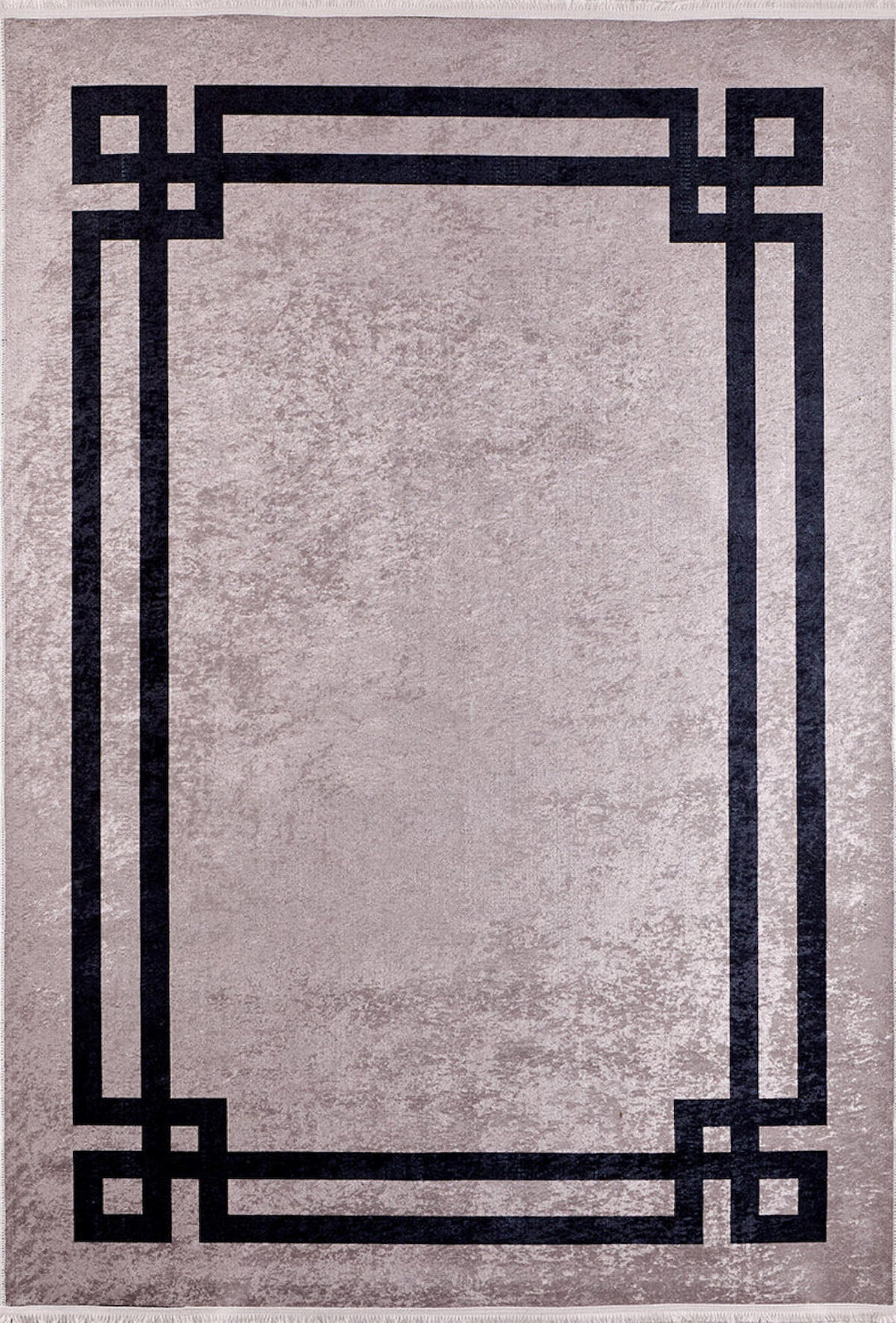 Bespoky Orehovo Zuyevo Vizon 6 mm Pamuk Yıkanabilir İnce Kaymaz Jüt Taban Dikdörtgen Makine Dokuma Salon Halısı 160x230 cm