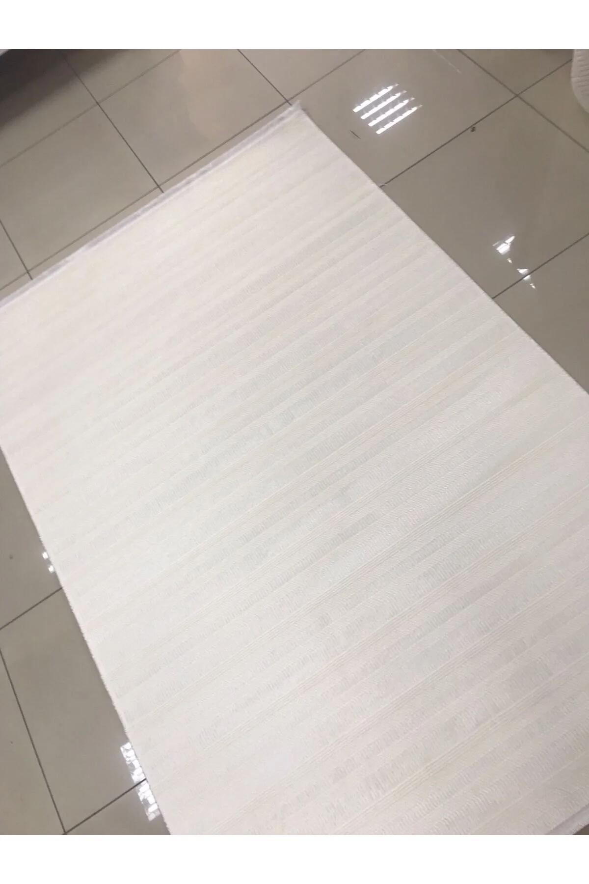 Merinos  THERAPY 65288 Krem 12 mm Akrilik Yıkanabilir kalın Kaymaz Taban Dikdörtgen Makine Dokuma Salon Halısı 100x200 cm