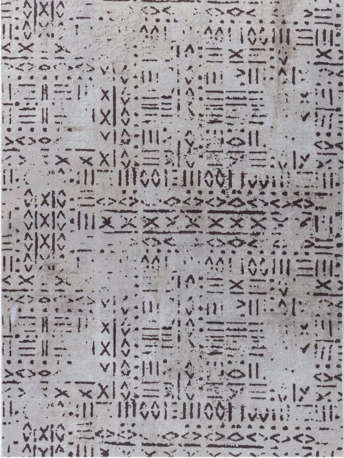Carpettex Kahverengi 6 mm Polyester Yıkanabilir Kalın Kaymaz Taban Dikdörtgen Makine Dokuma Salon Halısı 200x290 cm