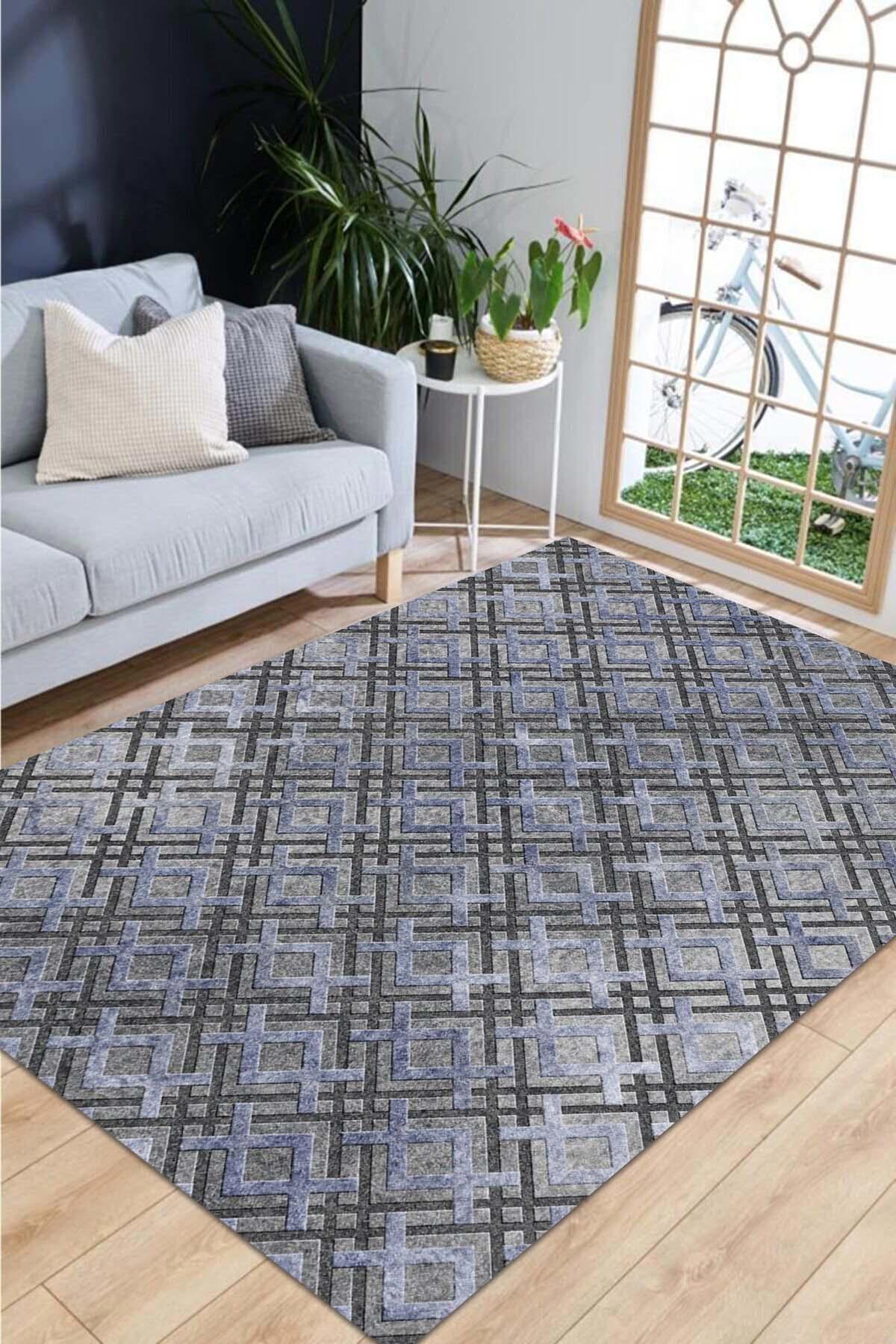 Latte Dizayn Anton Krem 0.5 mm Pamuk Yıkanabilir İnce Kaymaz Jüt Taban Dikdörtgen Makine Dokuma Salon Halısı 100x150 cm