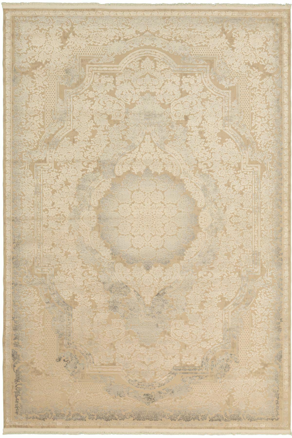 Tuğra Halı Silver SV02 Çok Renkli 7 mm Akrilik-Viskon Yıkanabilir İnce Dikdörtgen Makine Dokuma Antre-Oturma Odası-Salon-Yatak Odası Halısı 125x200 cm