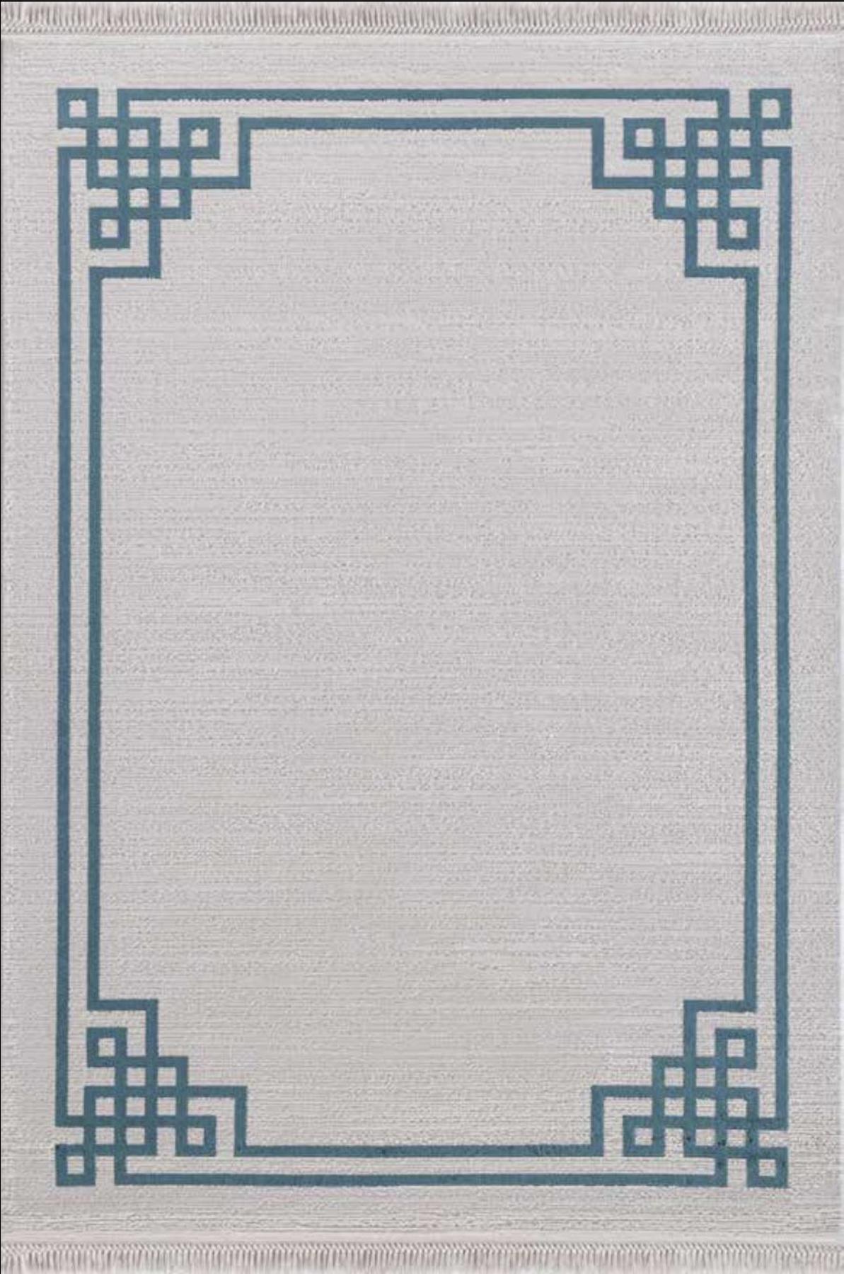 Flora Halı Avangard 5945A Çok Renkli 4 mm Bambu-Viskon Silinebilir Yıkanabilir Dikdörtgen Makine Dokuma Salon Halısı 150x233 cm