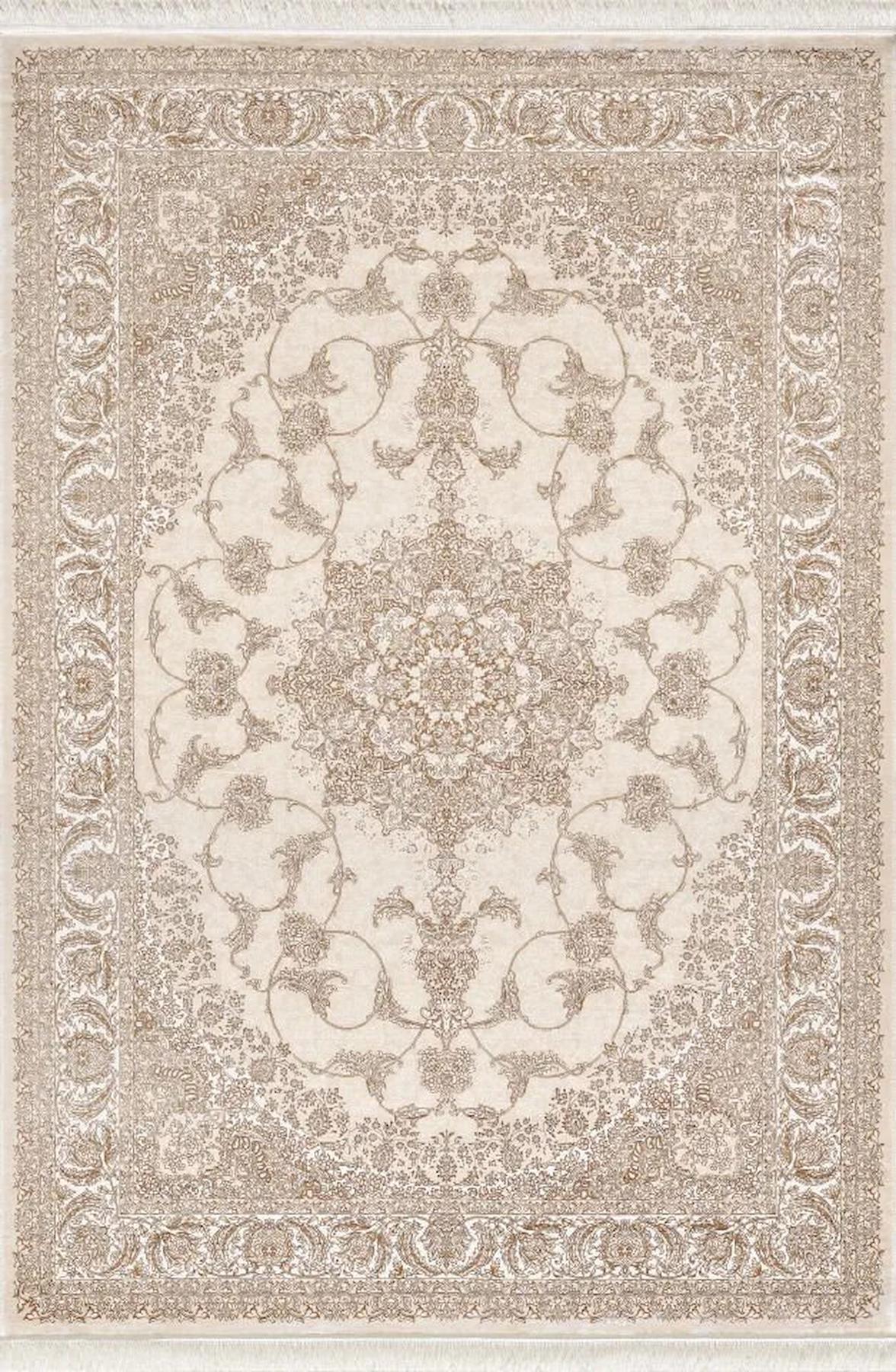 Pierre Cardin Persia YZ07B Kahverengi - Krem 0.8 mm Akrilik Yumuşak Yıkanabilir İnce Kaymaz Dikdörtgen Makine Dokuma Salon Halısı 80x200 cm