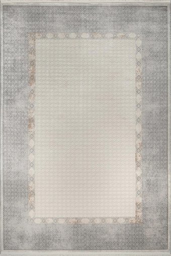 Kreasyon Halı Mazzini 1477 Gri 7 mm Akrilik Yumuşak Yıkanabilir İnce Kaymaz Dikdörtgen Makine Dokuma Salon Halısı 160x160 cm