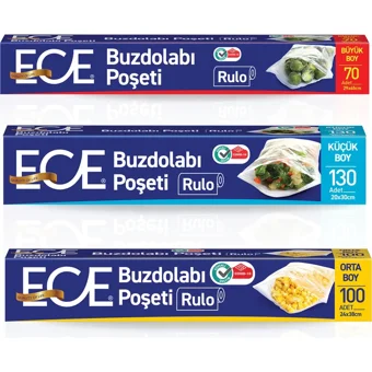 Ece Küçük-Orta Buz Dolabı Poşeti 4x100 Adet