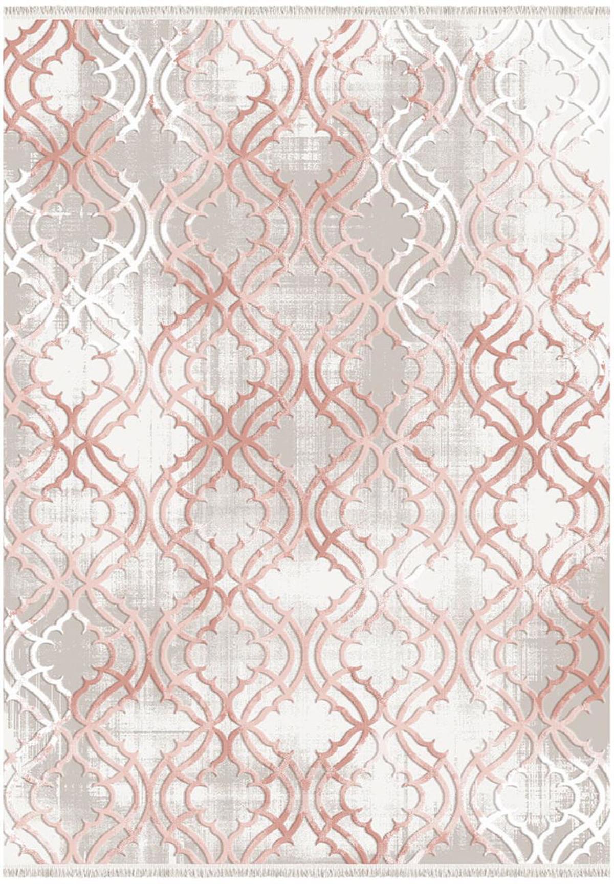 İpek Mekik Halı Gaspara 14558 Bej 11 mm Bambu Antibakteriyel Yıkanabilir Orta Kaymaz Taban Dikdörtgen Makine Dokuma Antre-Çocuk Odası-Salon-Yatak Odası Halısı 80x300 cm