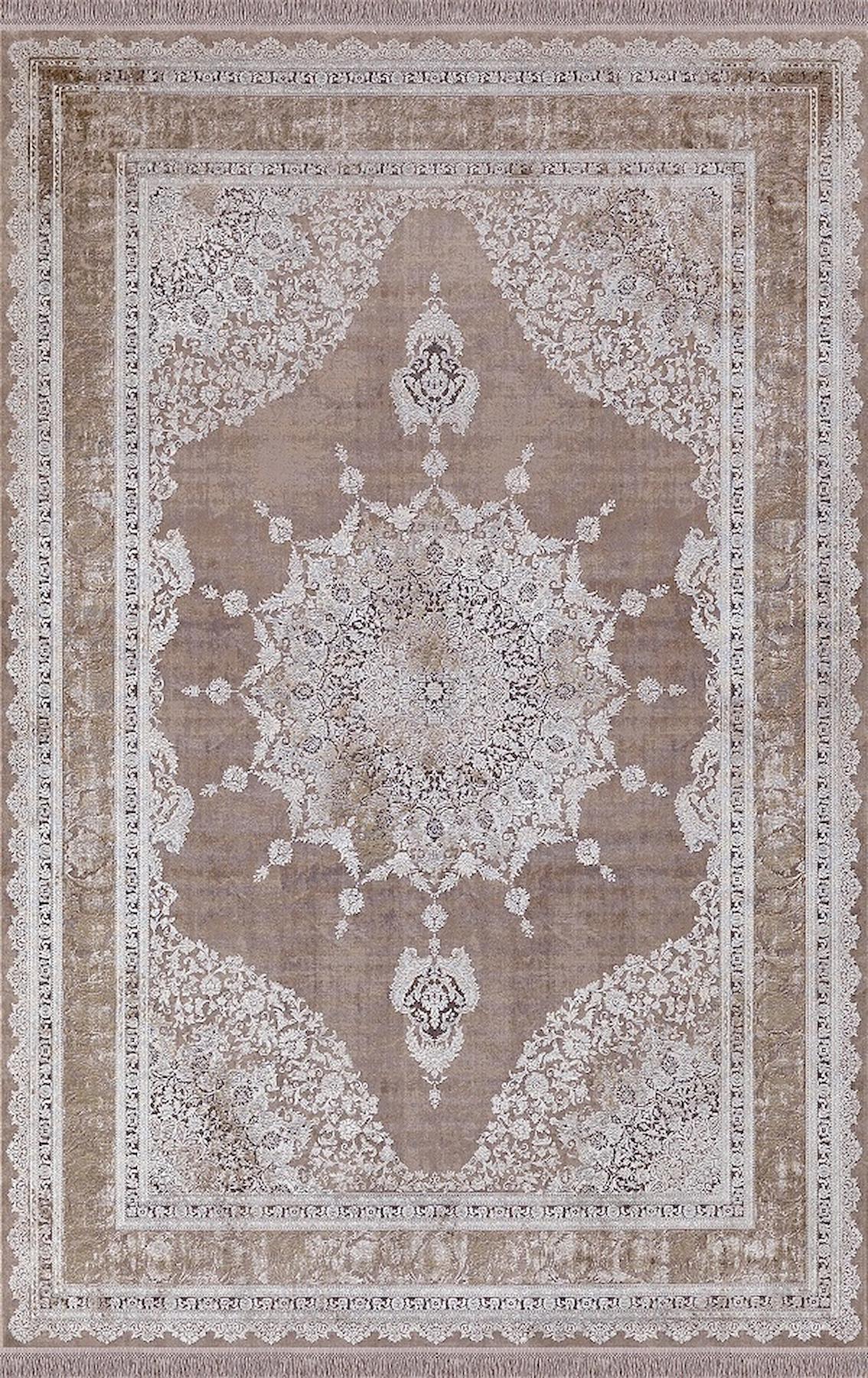 Merinos  Ecoline 31987 Kahverengi 10 mm Akrilik Yıkanabilir Kalın Kaymaz Dikdörtgen Makine Dokuma Salon Halısı 160x300 cm