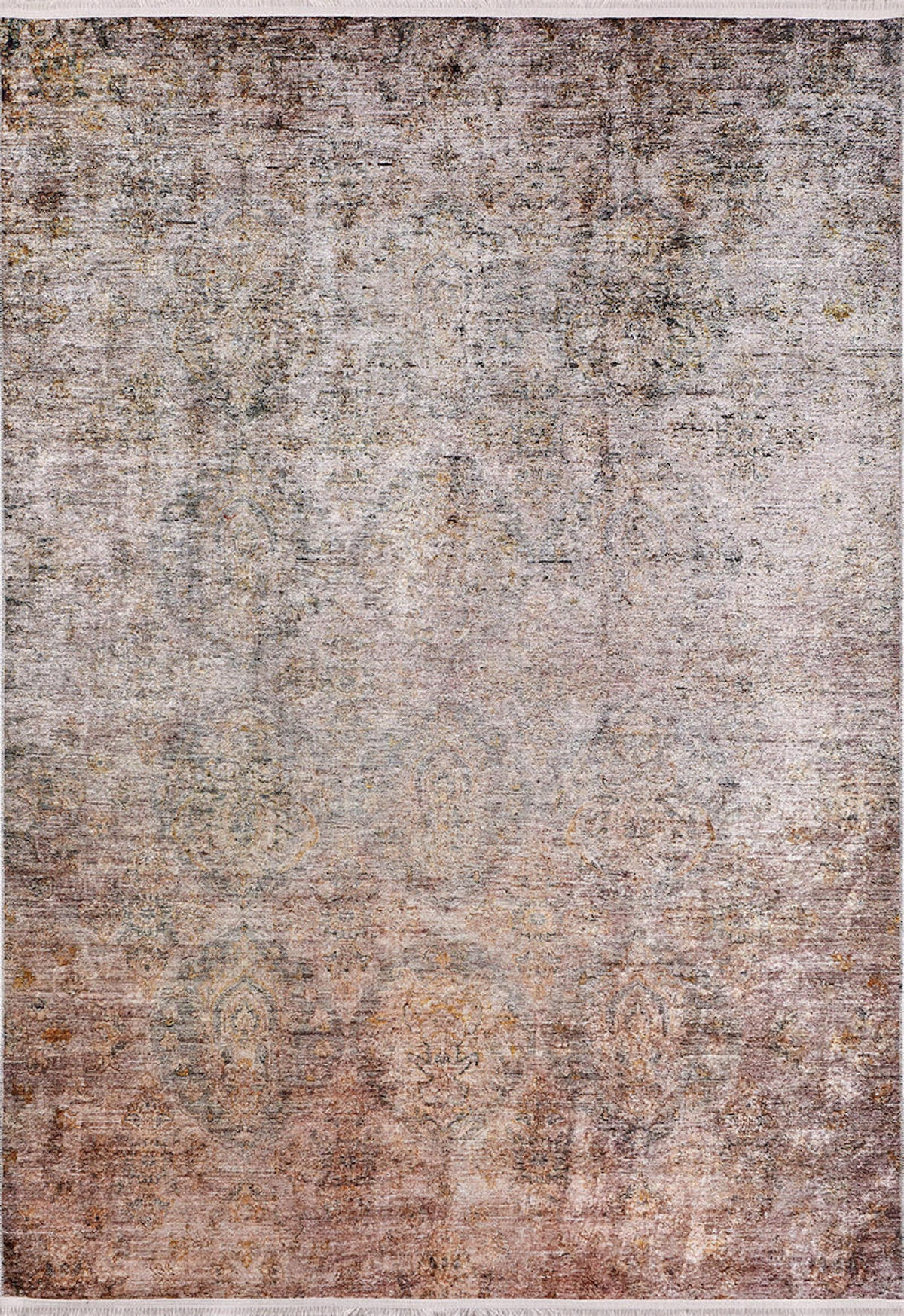 Halınet Novoceboksarsk Kahverengi 6 mm Pamuk Yıkanabilir İnce Kaymaz Jüt Taban Dikdörtgen Makine Dokuma Salon Halısı 160x230 cm