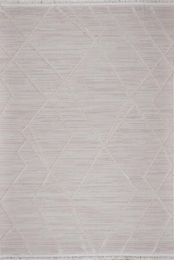 Kreasyon Halı Sohome 1499 Krem 17 mm Akrilik Yıkanabilir Kalın Kaymaz Dikdörtgen Makine Dokuma Salon-Yatak Odası Halısı 140x200 cm