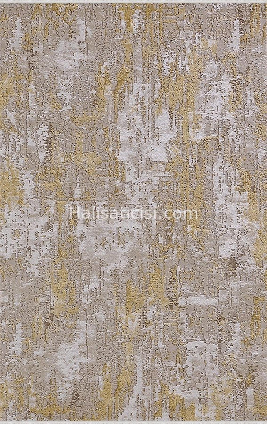 Merinos Diyez 349312 Krem 9 mm Akrilik Yıkanabilir İnce Kaymaz Dikdörtgen Makine Dokuma Salon Halısı 180x280 cm