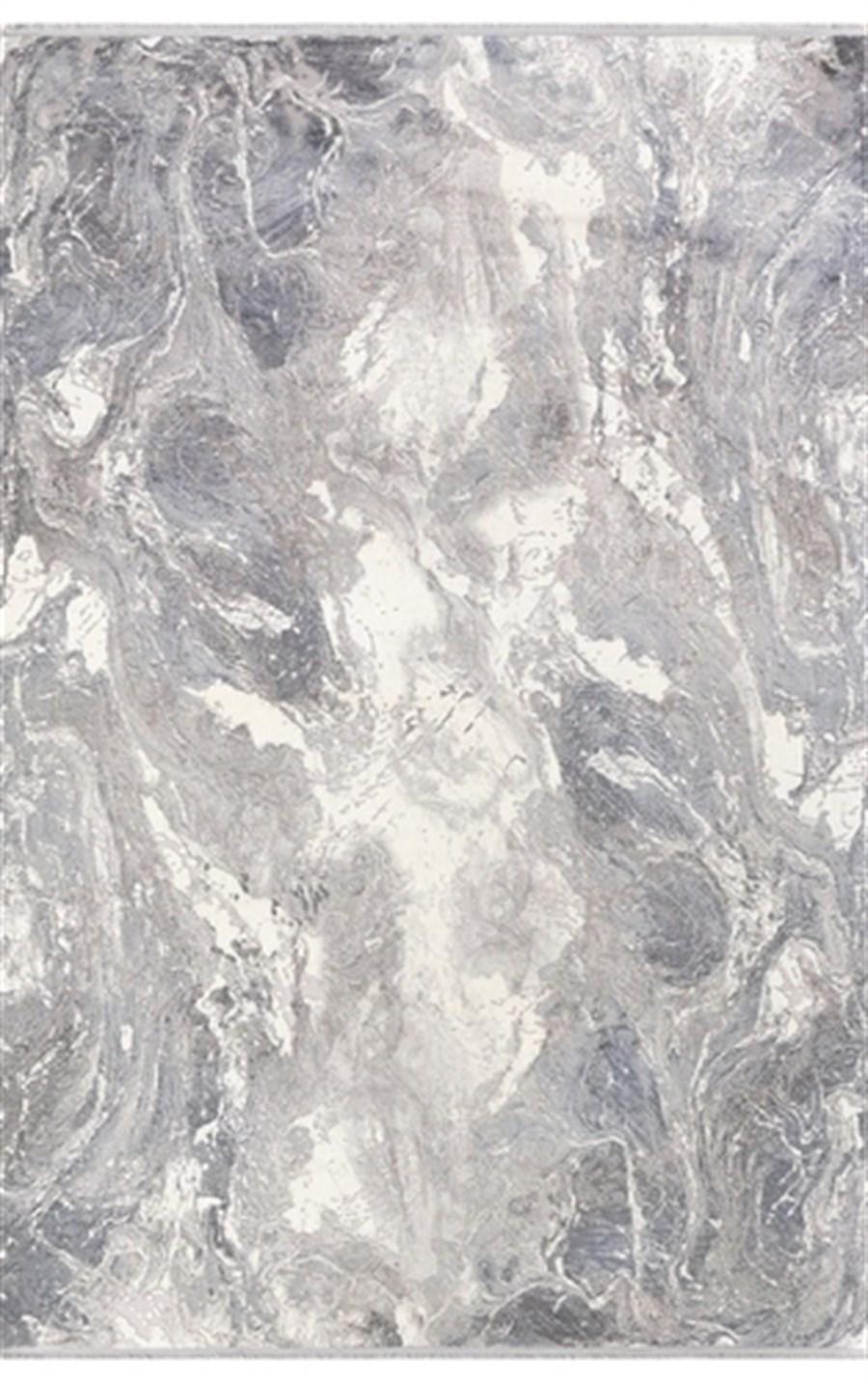 Padişah 31870 Gri 12 mm Akrilik Yıkanabilir İnce Kaymaz Dikdörtgen Makine Dokuma Salon Halısı 100x300 cm