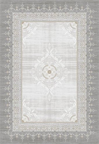Elexsus Olimpos 1989 Gri 8 mm Viskon Silinebilir Yıkanabilir Orta Kaymaz Dikdörtgen Makine Dokuma Oturma Odası-Salon Halısı 80x120 cm