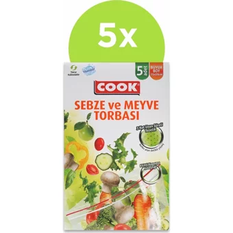 Cook Büyük Kilitli Buz Dolabı Poşeti 5x5 Adet
