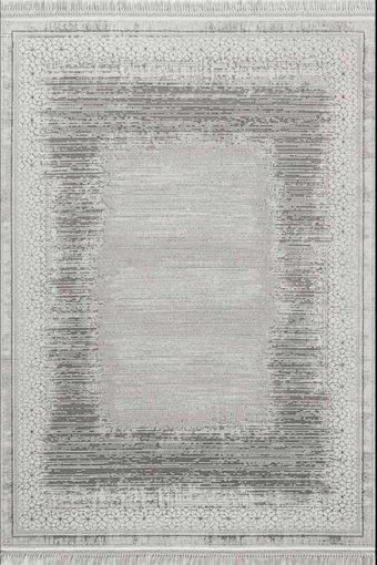 Flora Halı Avangard 6851A Krem 4 mm Bambu-Viskon Silinebilir Yıkanabilir Dikdörtgen Makine Dokuma Salon Halısı 160x230 cm