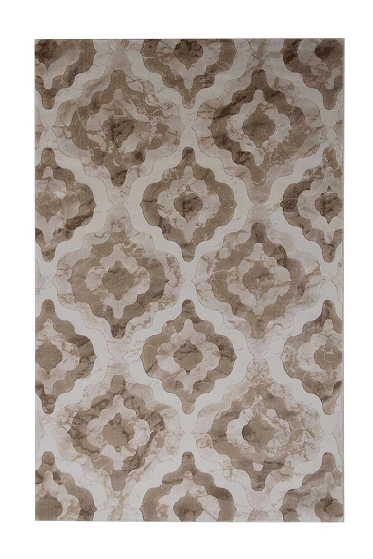 Gümüşsuyu Laura 7502 Kahverengi 10 mm Akrilik Antibakteriyel Yıkanabilir İnce Kaymaz Taban Dikdörtgen Makine Dokuma Salon Halısı 80x200 cm