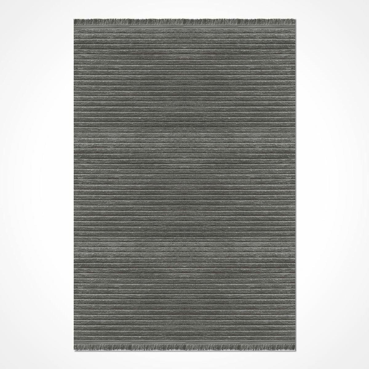 Crea Halı Liya 8256S Krem 7 mm Antibakteriyel Yıkanabilir İnce Kaymaz Dikdörtgen Makine Dokuma Salon Halısı 100x180 cm