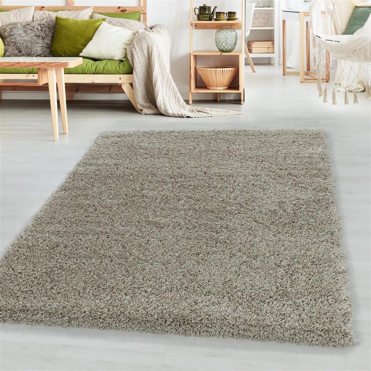 Red Halı Gri 30 mm Polipropilen Toz Tutmaz Yıkanabilir Kalın Kaymaz Dikdörtgen Makine Dokuma Salon Halısı 170x240 cm