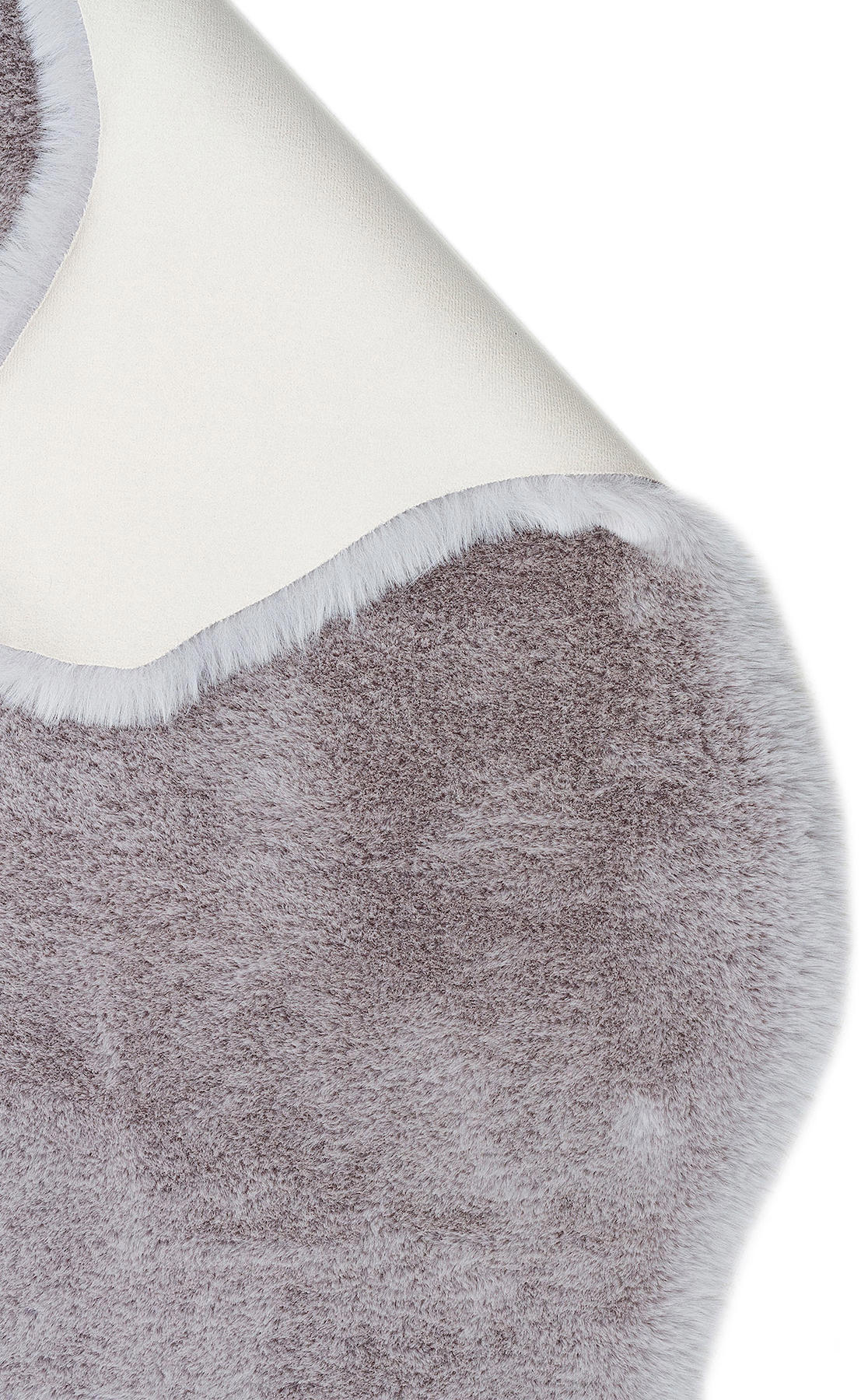 Eko Halı Mollis Gri 10 mm Polyester Yıkanabilir Kalın Kaymaz Suni Deri Taban Hayvan Desenli Dikdörtgen Makine Dokuma Oturma Odası Halısı 100x150 cm