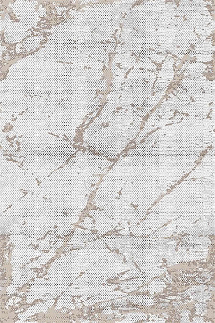 Kreasyon Halı Vavien 1381 Krem 8 mm Polyester Yıkanabilir İnce Kaymaz Pamuk Taban Dikdörtgen Makine Dokuma Salon-Yatak Odası Halısı 170x240 cm