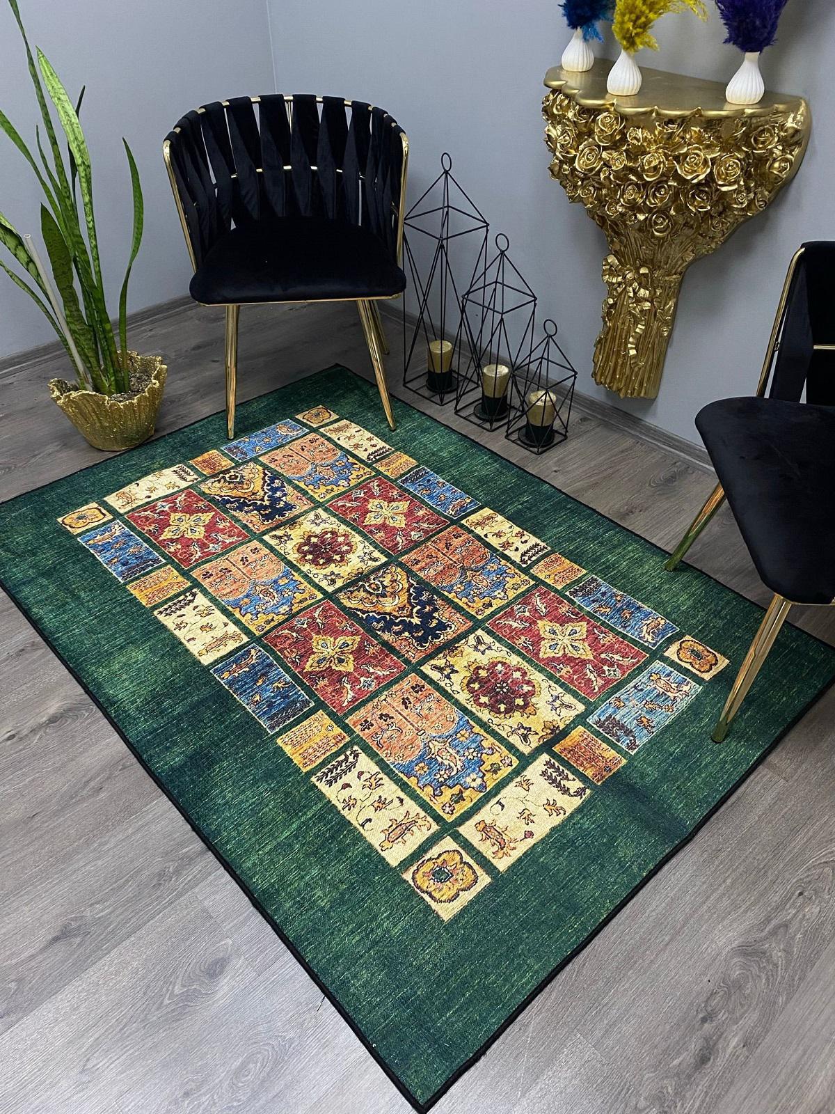 Halı Furyası Neşri Krem 8 mm Polyester Antibakteriyel Yıkanabilir İnce Kaymaz Dikdörtgen Makine Dokuma Salon Halısı 200x350 cm