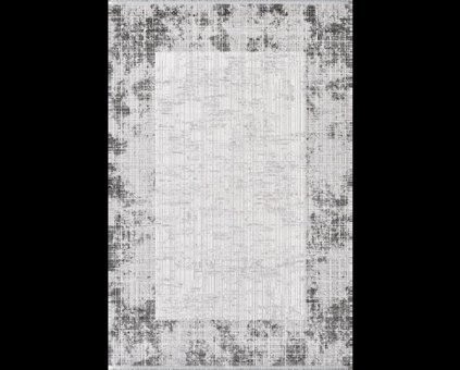 Royal Halı Mystic QM01D Beyaz-Gri 6 mm Akrilik Antibakteriyel Yıkanabilir Kalın Kaymaz Lateks Taban Dikdörtgen Makine Dokuma Salon Halısı