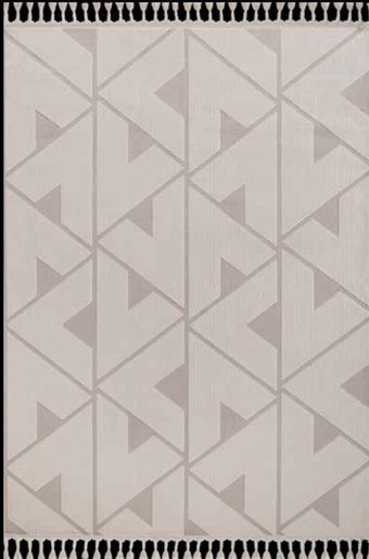 Flora Halı Harley 7117E Krem 6 mm Mikropolyester Silinebilir Yıkanabilir İnce Dikdörtgen Makine Dokuma Salon Halısı 170x250 cm