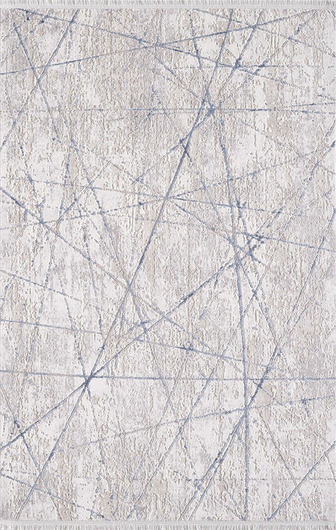 Artemis Halı 02429B Gri-Mavi 9 mm Akrilik Yıkanabilir İnce Kaymaz Jüt Taban Dikdörtgen Makine Dokuma Salon Halısı 180x280 cm