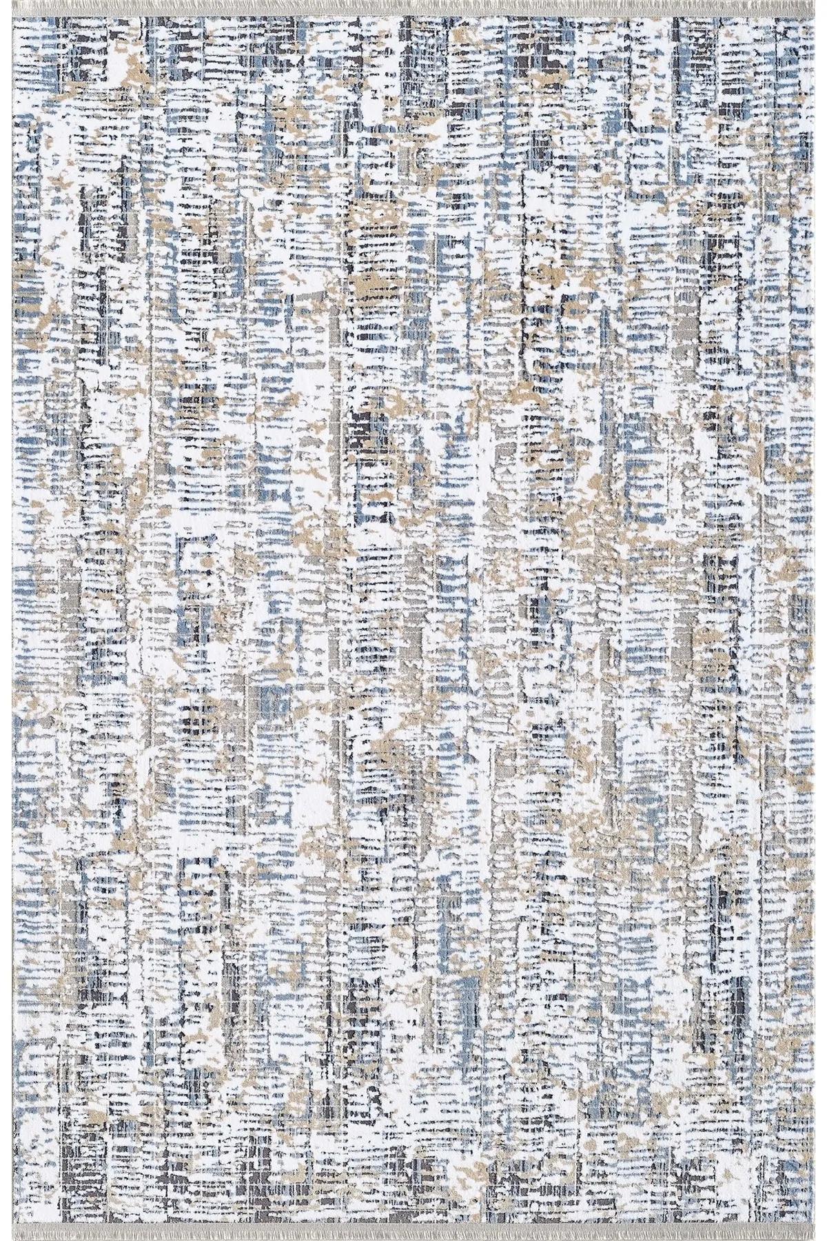 Atlas Halı Vage VQ06B Gri Yıkanabilir İnce Kaymaz Jüt Taban Dikdörtgen Makine Dokuma Salon Halısı 50x80 cm