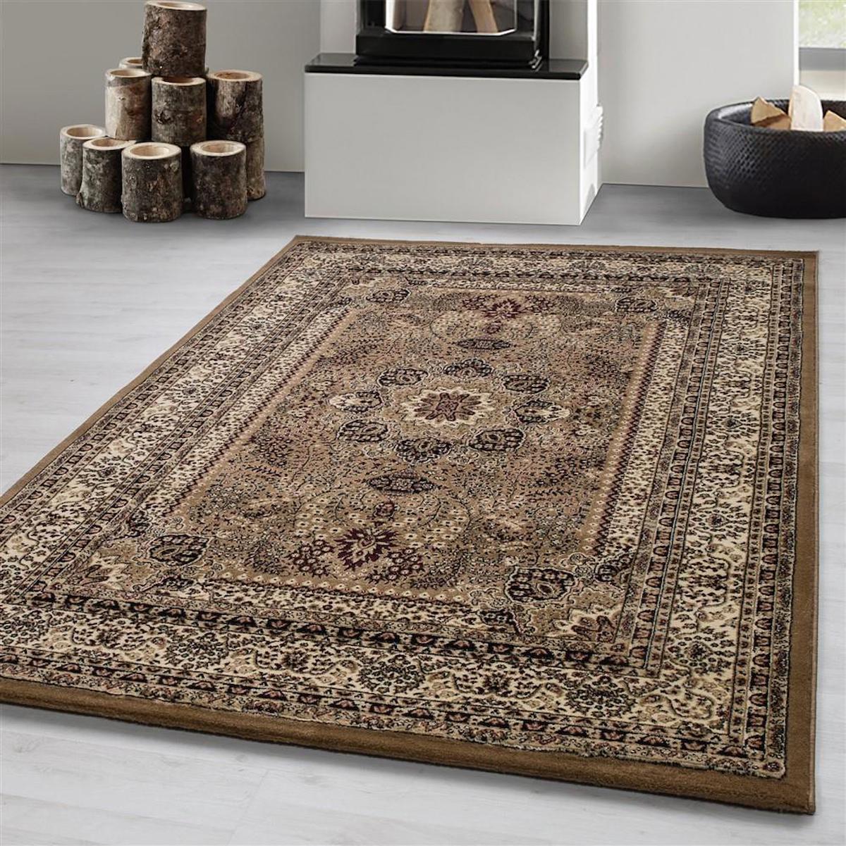 Red Halı Çok Renkli 11 mm Polipropilen Yıkanabilir Kalın Jüt Taban Dikdörtgen Makine Dokuma Salon Halısı 160x230 cm