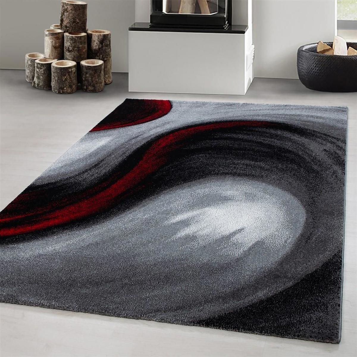 Red Halı Kırmızı 13 mm Polipropilen Antibakteriyel Yıkanabilir Kalın Kaymaz Dikdörtgen Makine Dokuma Salon Halısı 80x150 cm