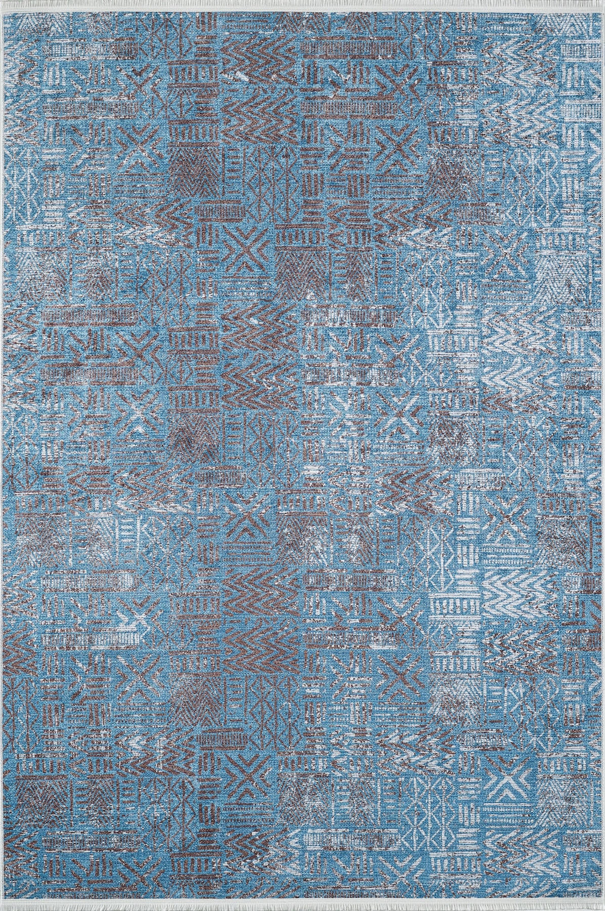 Halı Atölyesi HA534 Gri 5 mm Pamuk Toz Tutmaz Yıkanabilir İnce Kaymaz Dikdörtgen Makine Dokuma Salon Halısı 100x160 cm