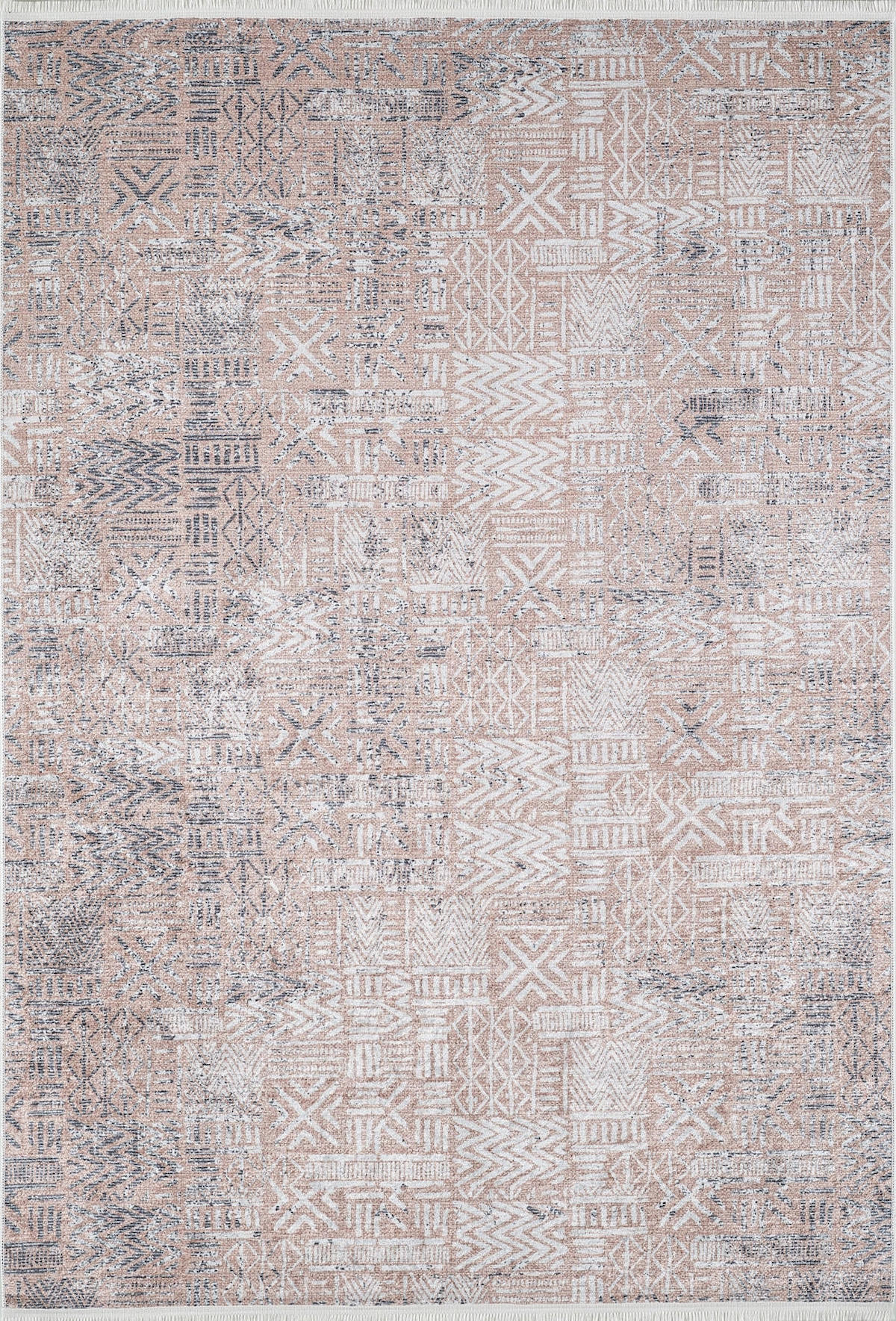 Halı Atölyesi HA533 Bej 5 mm Pamuk Toz Tutmaz Yıkanabilir İnce Kaymaz Dikdörtgen Makine Dokuma Salon Halısı 210x310 cm