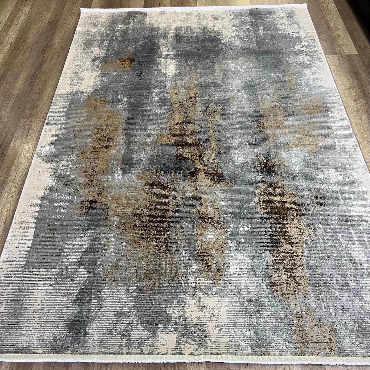 Hoom Rugs Kalipso 3737 Çok Renkli 7 mm Akrilik-Viskon Silinebilir Yıkanabilir Orta Kaymaz Dikdörtgen Makine Dokuma Salon Halısı 160x235 cm
