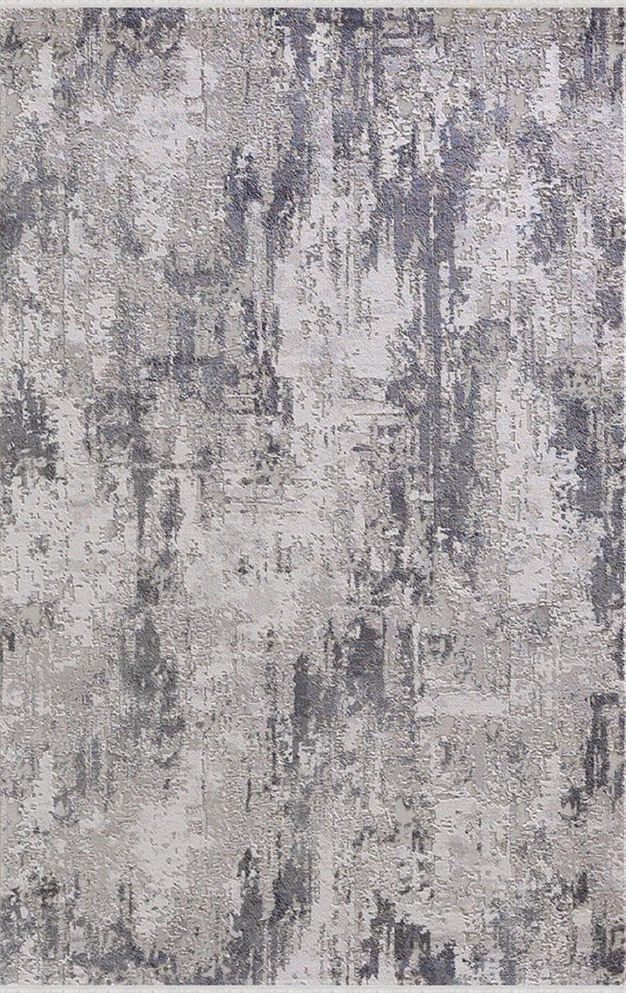 Merinos Diyez 34932 Gri 9 mm Akrilik Yıkanabilir İnce Kaymaz Dikdörtgen Makine Dokuma Salon Halısı 80x150 cm