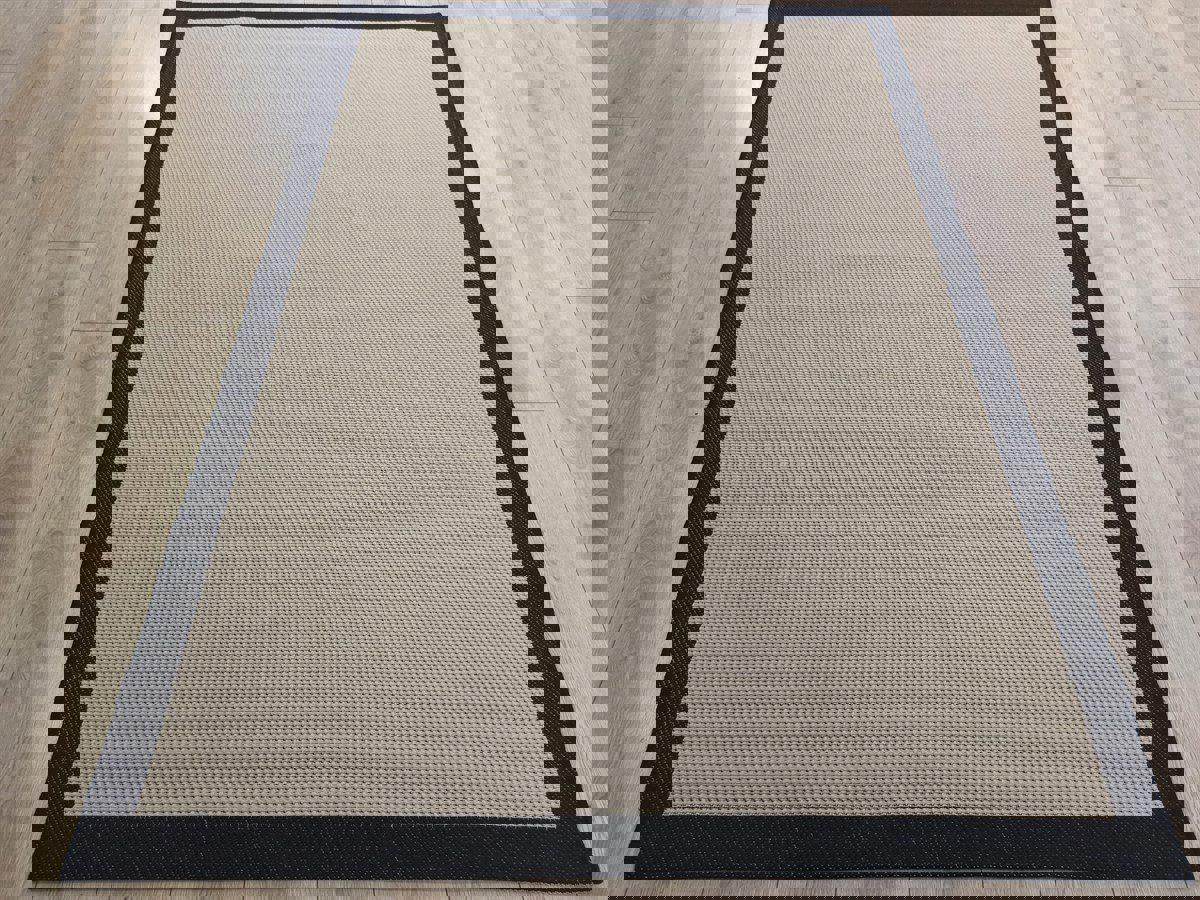 Çam Halı 9716 Siyah 6 mm Silinebilir Yıkanabilir Orta Kaymaz Dikdörtgen Makine Dokuma Salon Halısı 100x200 cm