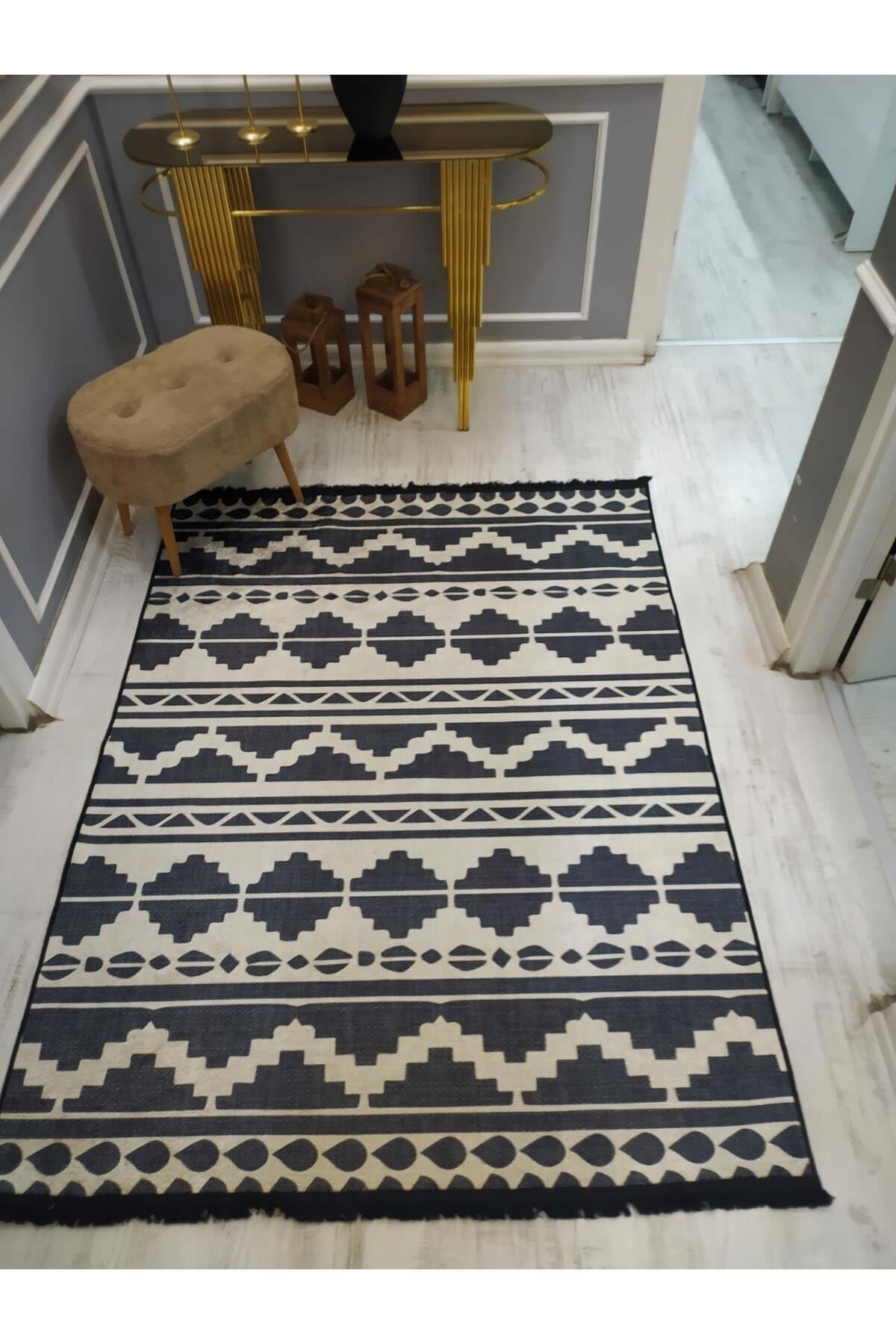 Doruklar Home Collection Çok Renkli 0.7 mm Yıkanabilir Kaymaz Taban Dikdörtgen Makine Dokuma Halı 200x290 cm