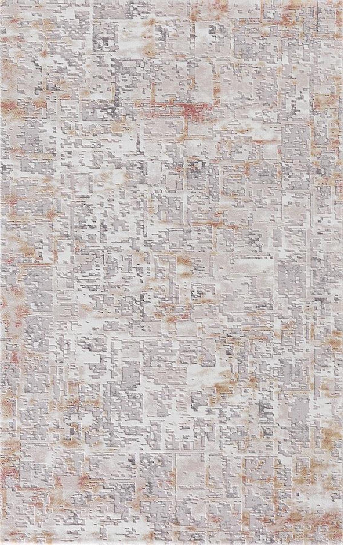 Merinos Urla UL030 Gri 12 mm Akrilik Yıkanabilir Kalın Kaymaz Dikdörtgen Makine Dokuma Salon Halısı 100x600 cm